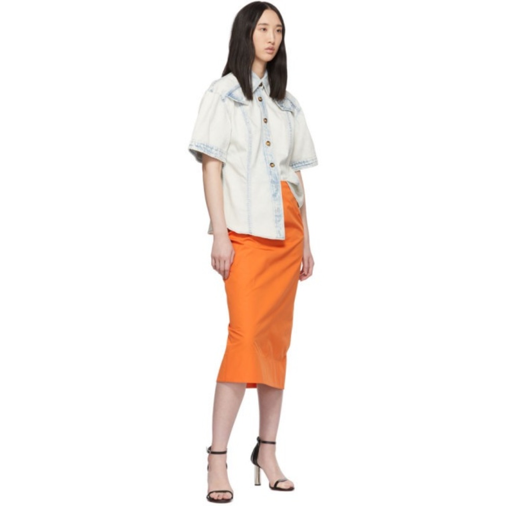 Proenza Schouler Blue Bleached Denim Shirt
